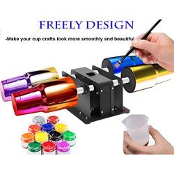 4 Cup Turner Tumbler Kit Four-Arm Cup Spinner Metal Craft Cuptisserie Turner Kit for DIY Epoxy Glitter Tumblers Machine Independent Switch Silent Working Without Noise Update