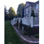 Patio Umbrella Holder | Outdoor Umbrella Base and Mount | Attaches to Railing Maximizing Patio Space and Shade (White)