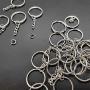 95PCS Key Chain Rings, 1 Inch Split Metal Keychain Rings with 95PCS Open Jump Rings for Jewelry Making Craft, Sliver Thin Keychain, Pack of 95