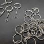 95PCS Key Chain Rings, 1 Inch Split Metal Keychain Rings with 95PCS Open Jump Rings for Jewelry Making Craft, Sliver Thin Keychain, Pack of 95