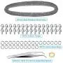 Necklace for Jewelry Making, Anezus 50 Feet Jewelry Chain Necklace Chains 2.0mm Silver Stainless Steel Chain with 100 Jump Rings 30 Lobster Clasps for Jewelry Making Jewelry Chain DIY Making Necklace for Jewelry Making, Anezus 50 Feet Jewelry Chain Necklace Chains 2.0mm Silver Stainless Steel Chain with 100 Jump Rings 30 Lobster Clasps for Jewelry Making Jewelry Chain DIY Making