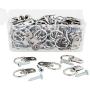 Genie Crafts 100-Pack 1 Inch Metal D Ring Picture Hangers with Screws