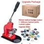 Seeutek Button Maker Machine Button Badge Maker 2-1/4 inch 58mm with 500 Pcs Button Parts and 2-1/4 inch 58mm Circle Cutter