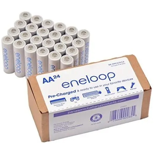 Panasonic BK-3MCA24/CA eneloop AA 2100 Cycle Ni-MH Pre-Charged Rechargeable Batteries 24 Pack Panasonic BK-3MCA24/CA eneloop AA 2100 Cycle Ni-MH Pre-Charged Rechargeable Batteries 24 Pack