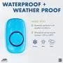 SadoTech White Wireless Doorbell & Chime For Home - Model C - 1 Push-Button Ringer, 1 Sound Receiver - Battery Operated, Waterproof, Long Range, 52 Door Bell Sounds, 4 Volumes SadoTech White Wireless Doorbell & Chime For Home - Model C - 1 Push-Button Ringer, 1 Sound Receiver - Battery Operated, Waterproof, Long Range, 52 Door Bell Sounds, 4 Volumes