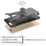 Orzero TPU + PC Hybrid Dual Layer Case for Huawei Honor 7X, Huawei Mate SE Full Body Heavy Duty Protection 360 Rotating Metal Ring (Adsorbed Iron Plate) (Huawei Honor 7X Not Included)-Black