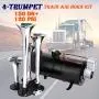 4 Air Horn Trumpet for Car Truck Train, 150DB Super Loud Train Horns kit for Trucks Van Boat, with 120 PSI 12V Compressor and Gauge 4 Air Horn Trumpet for Car Truck Train, 150DB Super Loud Train Horns kit for Trucks Van Boat, with 120 PSI 12V Compressor and Gauge
