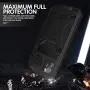 WintMing Compatible with Google Pixel 4XL Aluminium Metal Case Dropproof Shockproof Dustproof Cover Built-in Screen Protector Military Grade Defender Case with Kickstand (Black, 4XL)