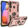 Galaxy A20S Case (Not Fit Galaxy A20/A20E) with HD Screen Protector, Gritup [Military Grade] 360 Degree Rotating Metal Ring Holder Kickstand Armor Bracket Cover Phone Case for Samsung A20S Rose Gold