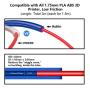 Aokin 2 Pcs Bowden PTFE Tubing (1.5 m/Pcs) for 1.75mm Filament with 4 Pcs PC4-M6 Fittings and 4 Pcs PC4-M10 Pneumatic Fittings for Creality Ender 3/3 Pro/5/CR-10/10S 3D Printer, etc.