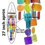 Bellaa 22890 Rainbow Wind Chimes Outside Garden Yard Patio Love Grace Pet Memorial Wind Chimes Outdoor Hanging Beach Shell Presents for Mom Gifts for Grandma 27 inch Happy Holiday