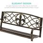 Best Choice Products 2-Person Metal Outdoor Porch Swing, Hanging Patio Bench w/Weather-Resistant Steel, 485lb Weight Capacity - Bronze