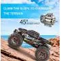 Hosim Large Size 1:10 Scale High Speed 46km/h 4WD 2.4Ghz Remote Control Truck 9125,Radio Controlled Off-road RC Car Electronic Monster Truck R/C RTR Hobby Grade Cross-country Car (Black)