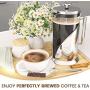 Cafe Du Chateau French Press Coffee Maker (34 oz) - 4 Level Filtration System - Heat Resistant Borosilicate Glass, Stainless Steel