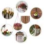 MICGEEK 4 Pack Metal Hanging Planter Basket with Coco Liner, 10 inches Metal Hanging Basket for Flower, Coco Liners for Plants, Hanging Basket for Plants, Garden, Outdoor, Indoorr -HB02 (10 in)