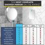 HoneyBull Shower Mirror for Shaving Fogless with Suction, Razor Holder & Swivel (White)