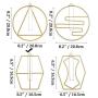 Wall Hanging Flower Vase 2 Pcs Geometric Glass Test Tube Planter with Metal Frame Round Hanging Bud Terrarium Container for Propagating Hydroponic Plants Home Decoration Green Plants Wedding, Gold