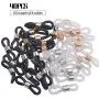 Eyeglass Chain Ends, 40 Pieces Adjustable Rubber Spectacle End Eyeglasses Strap Holder Loop Chain End Rubber, 20 x 5 mm - Assorted Color