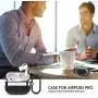 Venswell Compatible AirPods Pro Case Cover, Tough TPU + Zinc Metal Alloy Shockproof & Protective Cover Skin for Airpods Pro Charging Case with Keychain, Front LED is Visible