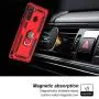 SWP for Samsung Galaxy A21 Case(US Version),Dual Layer Shock-Absorption Armor Cover,Full-Body Protective Case with Metal Ring Holder Kickstand for A21 (red)
