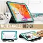SEYMAC stock Case for iPad 8th/7th Generation 10.2 inch , Lightweight Shock-Proof Smart Cover Auto Sleep Wake with Stand [Screen Protector] for iPad 8th/7th Generation 10.2’’ 2020/2019 (Black/Green)