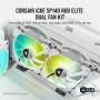 CORSAIR iCUE SP140 RGB Elite Performance 140mm White PWM Dual Fan Kit with Lighting Node CORE