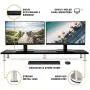 Large Dual Monitor Stand for Computer Screens - Solid Bamboo Riser Support The Heaviest Monitors, Printers, Laptops or TVs - Perfect Shelf Organizer for Office Desk Accessories & TV Stands (Black) Large Dual Monitor Stand for Computer Screens - Solid Bamboo Riser Support The Heaviest Monitors, Printers, Laptops or TVs - Perfect Shelf Organizer for Office Desk Accessories & TV Stands (Black)