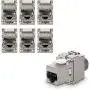 kwmobile Keystone Module Jacks - 6 Piece CAT6A Shielded Keystone Jack RJ45 Cat 6A Ethernet Module 10 Gbit with Shielded Metal Housing kwmobile Keystone Module Jacks - 6 Piece CAT6A Shielded Keystone Jack RJ45 Cat 6A Ethernet Module 10 Gbit with Shielded Metal Housing