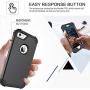 BENTOBEN iPhone 6S Case, iPhone 6 Case, 3 in 1 Heavy Duty Rugged Hybrid Hard PC Cover Soft Silicone Bumper Shockproof Anti Slip Drop Protective Men Boys Covers for iPhone 6/iPhone 6S 4.7-inch, Black