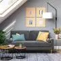 VASAGLE Sofa, Couch for Living Room, Velvet Surface, for Apartment, Small Space, Solid Wood Frame, Metal Legs, Easy Assembly, Mid-Century Modern Design, 71.3 x 32.3 x 33.9 Inches, Gray ULCS002G01 VASAGLE Sofa, Couch for Living Room, Velvet Surface, for Apartment, Small Space, Solid Wood Frame, Metal Legs, Easy Assembly, Mid-Century Modern Design, 71.3 x 32.3 x 33.9 Inches, Gray ULCS002G01