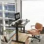 FEZIBO Height Adjustable Electric Standing Desk, 40 x 24 Inches Stand Up Table, Sit Stand Home Office Desk with Splice Board, Black Frame/Black Top FEZIBO Height Adjustable Electric Standing Desk, 40 x 24 Inches Stand Up Table, Sit Stand Home Office Desk with Splice Board, Black Frame/Black Top