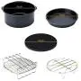 AIQI 5 Piece Air Fryer Accessories, Including Cake Barrel, Pizza Pan, Metal Holder, Skewer Rack and Silicone Mat for Gowise Phillips and Cozyna and More, Fit All 3.7QT - 5.3QT - 5.8QT AIQI 5 Piece Air Fryer Accessories, Including Cake Barrel, Pizza Pan, Metal Holder, Skewer Rack and Silicone Mat for Gowise Phillips and Cozyna and More, Fit All 3.7QT - 5.3QT - 5.8QT