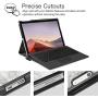 Fintie Case for Microsoft Surface Pro 7 Compatible with Surface Pro 6 / Surface Pro 5 12.3 Inch Tablet, Hard Shell Slim Portfolio Cover Work with Type Cover Keyboard (Marble)