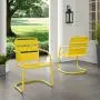 Crosley Furniture CO1030-YE Brighton Retro Metal Chair, Set of 2, Yellow Crosley Furniture CO1030-YE Brighton Retro Metal Chair, Set of 2, Yellow