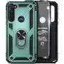 E-Began Case for Motorola Moto G Stylus (2020) with Tempered Glass Screen Protector, Metal Magnetic Ring Holder, Full-Body Protective Military Armor Phone Cover Case -Green