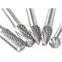5 Pcs Carbide Rotary Burr Set with 6 mm(1/4 Inch) Shank and 8mm Head, Acrux7 Tungsten Carbide Double Cut Rotary Burr 1/4 Inch Shank Die Grinder Bits for DIY Woodworking, Metal Carving, Engraving, Dril 5 Pcs Carbide Rotary Burr Set with 6 mm(1/4 Inch) Shank and 8mm Head, Acrux7 Tungsten Carbide Double Cut Rotary Burr 1/4 Inch Shank Die Grinder Bits for DIY Woodworking, Metal Carving, Engraving, Dril