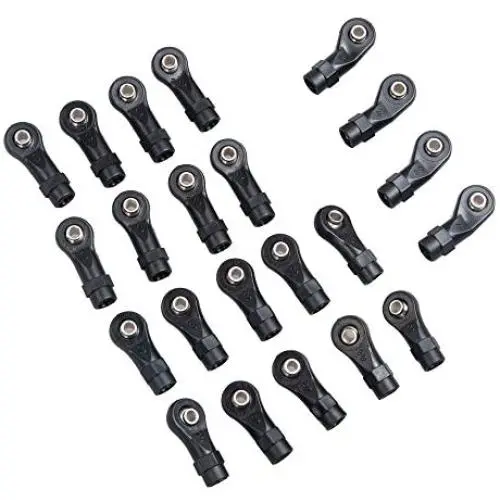 22Pcs Aluminum Metal & Plastic Rod Ends Set for 1/10 RC Crawler Traxxas TRX4