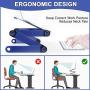 Adjustable Laptop Table, RAINBEAN Laptop Stand for Bed Portable Lap Desk Foldable Laptop Workstation Notebook Riser with Mouse Pad Side Ergonomic Computer Tray Reading Holder TV Bed Standing Desk Blue