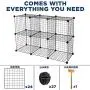 Work-It! Wire Storage Cubes, 6-Cube Metal Grid Organizer | Modular Wire Shelving Units, Stackable Bookcase, DIY Closet Cabinet Organizer for Home, Office, Kids Room | 14'' W x 14'' H, Black Work-It! Wire Storage Cubes, 6-Cube Metal Grid Organizer | Modular Wire Shelving Units, Stackable Bookcase, DIY Closet Cabinet Organizer for Home, Office, Kids Room | 14'' W x 14'' H, Black