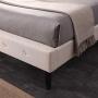 Classic Brands Cambridge Upholstered Platform Bed | Headboard and Metal Frame with Wood Slat Support, Queen, Linen