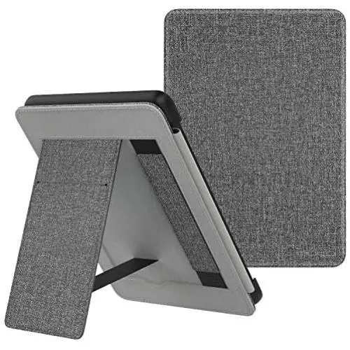 MoKo Case Fits Kindle Paperwhite (10th Generation, 2018 Releases), Lightweight PU Leather Cover Stand Shell with Hand Strap for Amazon Kindle Paperwhite 2018 E-Reader - Gray MoKo Case Fits Kindle Paperwhite (10th Generation, 2018 Releases), Lightweight PU Leather Cover Stand Shell with Hand Strap for Amazon Kindle Paperwhite 2018 E-Reader - Gray