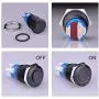 Ulincos Latching Pushbutton Switch U19C2 1NO1NC SPDT ON/Off Black Metal Shell with Red LED Ring Suitable for 19mm 3/4'' Mounting Hole (Red) Ulincos Latching Pushbutton Switch U19C2 1NO1NC SPDT ON/Off Black Metal Shell with Red LED Ring Suitable for 19mm 3/4'' Mounting Hole (Red)