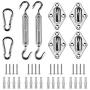 Shade&Beyond 316 Marine Grade Shade Sail Hardware Kit 5 inch for Rectangle and Square Sun Shade Sails Installation, 24 Pcs