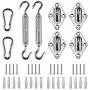 Shade&Beyond 316 Marine Grade Shade Sail Hardware Kit 5 inch for Rectangle and Square Sun Shade Sails Installation, 24 Pcs