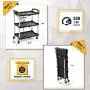 Olympia Tools 85-188 Pack-N-Roll Folding Collapsible Service Cart, Black, 50 Lb. Load Capacity per Shelf