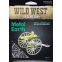 Fascinations Metal Earth 3D Metal Model Kits Wild West Set of 4 - Revolver - Stagecoach - Gatling Gun - 2-6-0 Locomotive