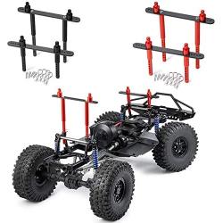 RC-Hub 1Set Body Post Mounts Metal Front and Rear Shell Column for 1:10 Axial SCX10 90046 90047 RC Car (Black)