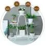 CarolynDesign 6 Tier Plant Stands for Indoors and Outdoors, Flower Pot Holder Shelf for Multi Plants, White Metal Plant Stand for Patio, L31.5 x H29.13 x W8.27in CarolynDesign 6 Tier Plant Stands for Indoors and Outdoors, Flower Pot Holder Shelf for Multi Plants, White Metal Plant Stand for Patio, L31.5 x H29.13 x W8.27in