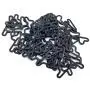 Rainforce 100 Sets Adjustable Bow Tie Hardware Clip Set, Metal Cravat Clip Hook Fastener for Necktie Strap (Black)