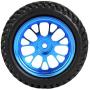 Drfeify RC Truck Wheel Rally Tire, Blue Metal RC Tires Wheel Rally Tyres Upgrade Parts for WL 1/18 A959 A979 A969 RC Crawler Car